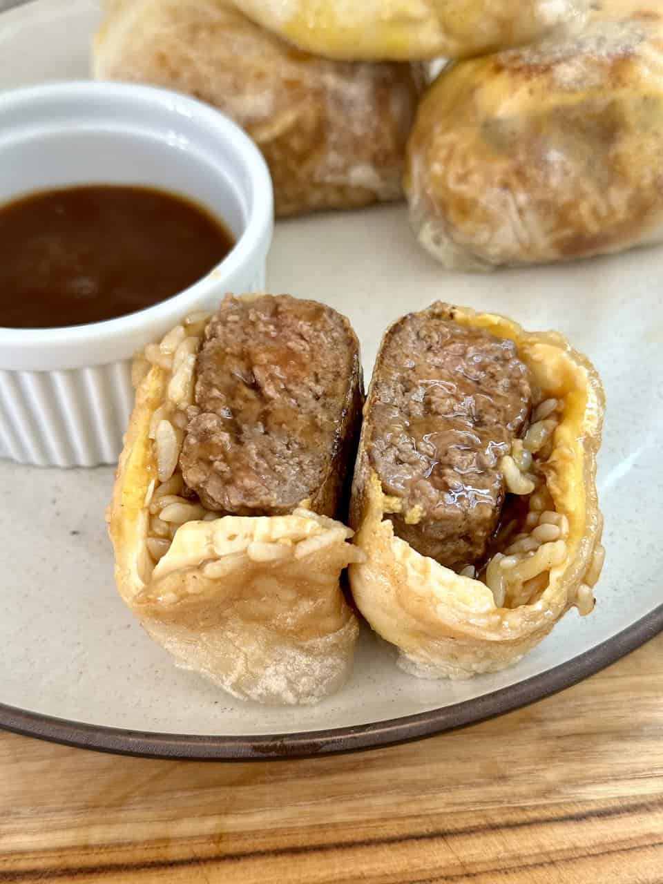 Hawaiian Loco Moco in Crispy Rice Paper