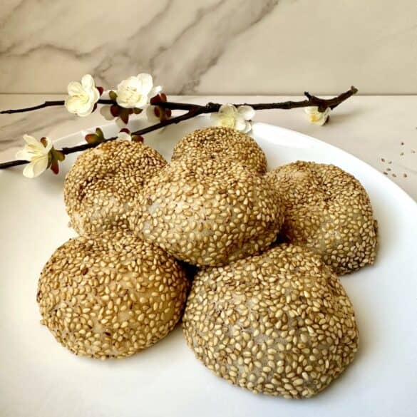 Air Fryer Red Bean Mochi Balls