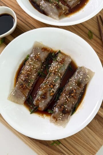 Beef Rice Paper Noodle Rolls Cheung Fun-featured