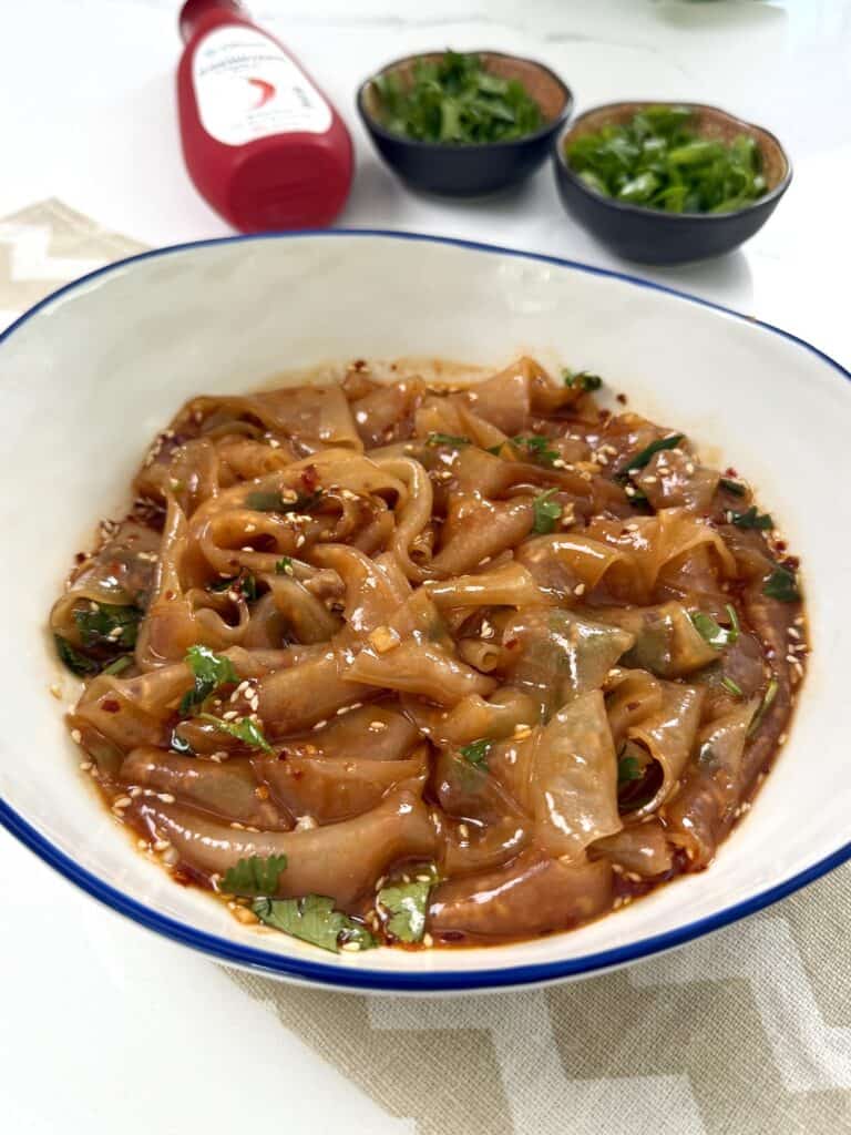 Gochujang Chili Oil Rice Paper Noodles - Herman at Home