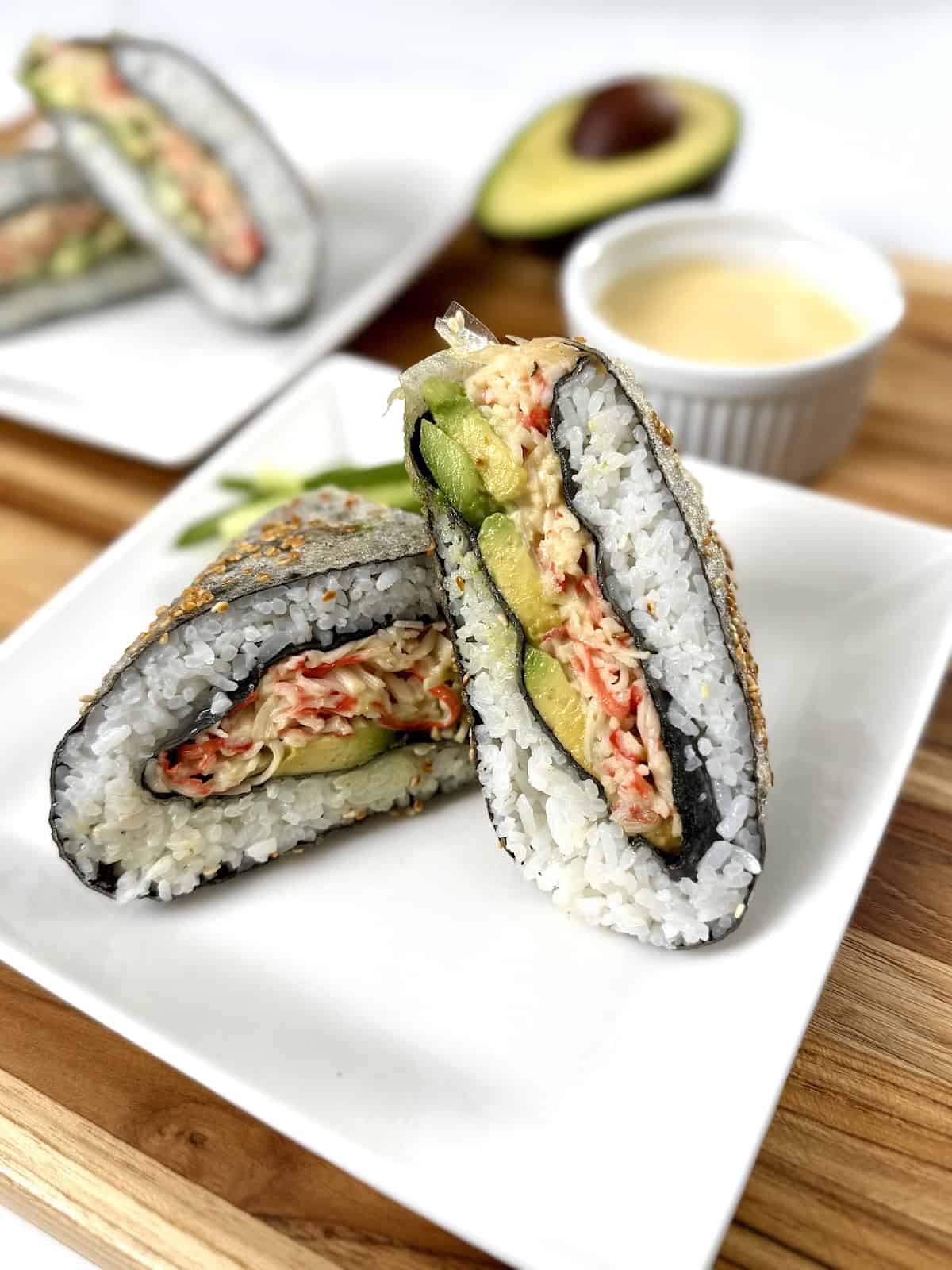 California Roll Rice Paper Sushi Sandwich Onigirazu Main