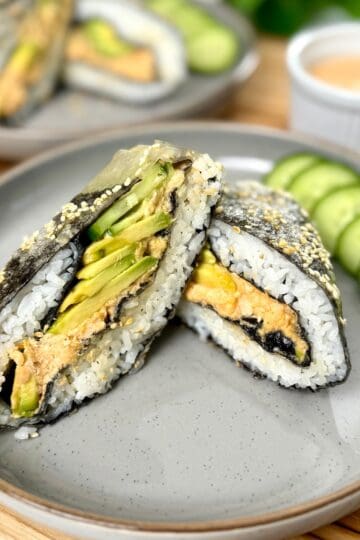 Crispy Rice Paper Onigirazu Sushi Sandwich Featured