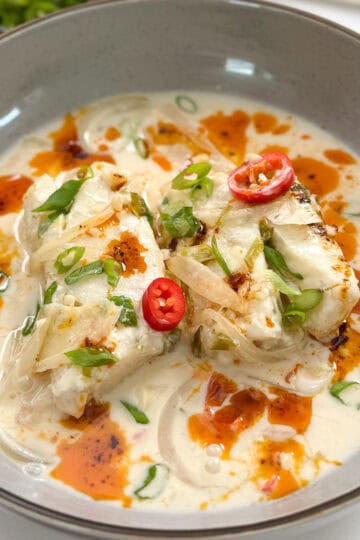Coconut Lime Poached Fish Featured