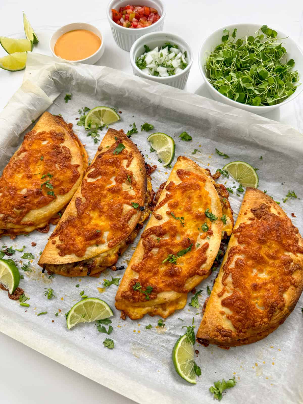 Crispy Gochujang Beef Sheet Pan Tacos Main