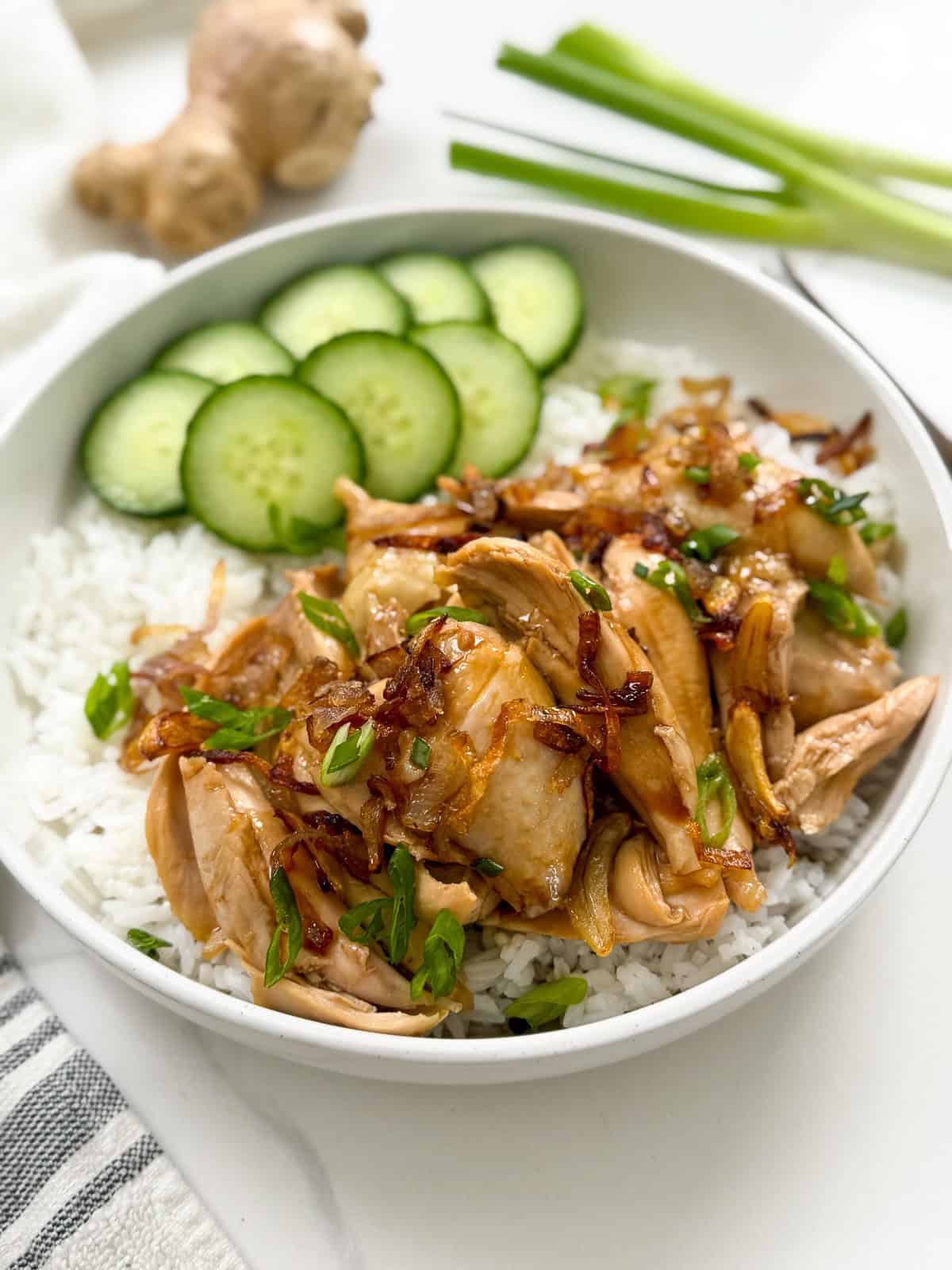 Poached Chicken with Shallot Oil Body 1