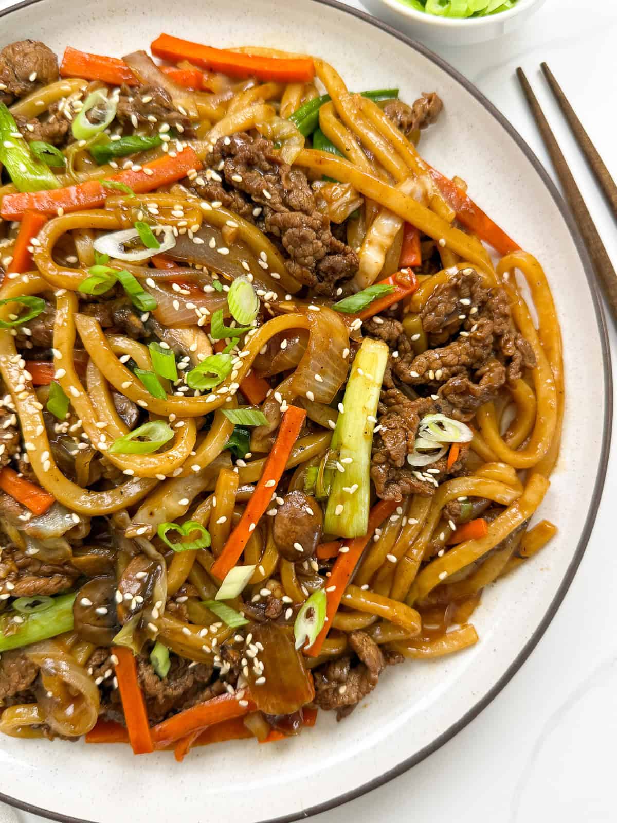 Beef Yaki Udon Noodles Stir-Fry Main