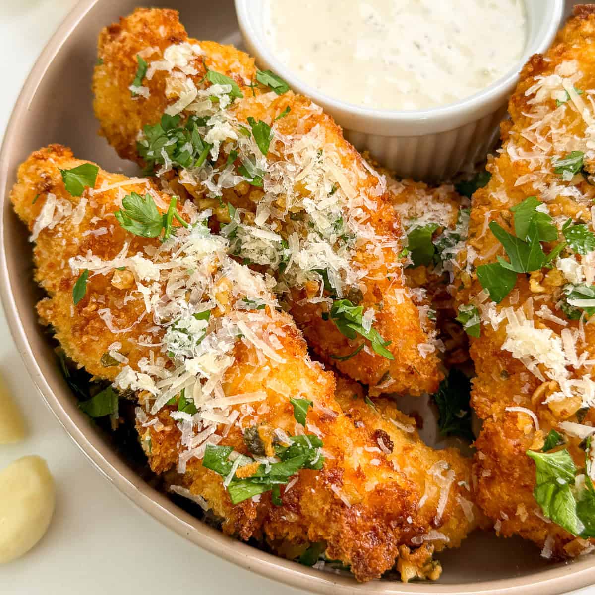 Garlic Parmesan Chicken Tenders Featured