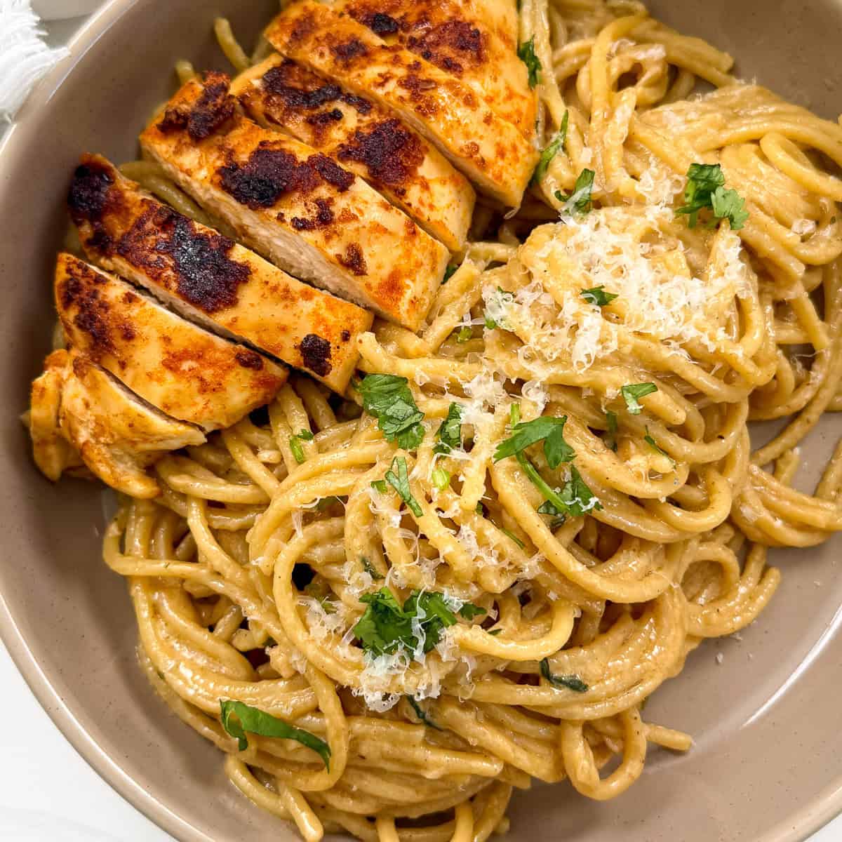 Garlic Parmesan Chicken Pasta featured view