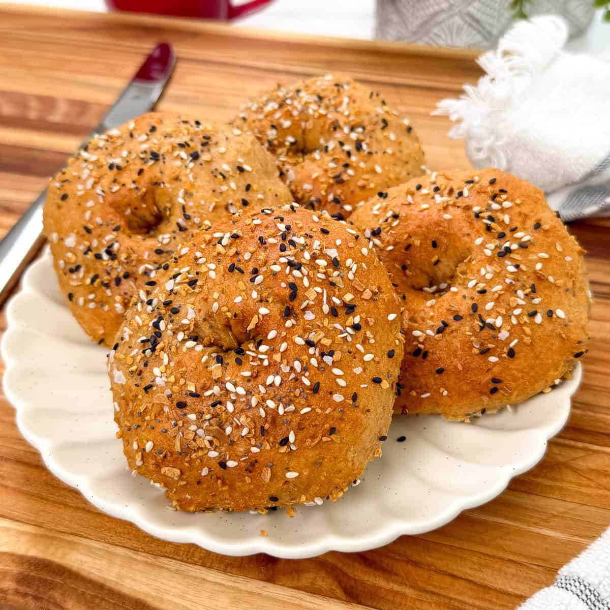 High Protein Bagel with Greek Yogurt Featured