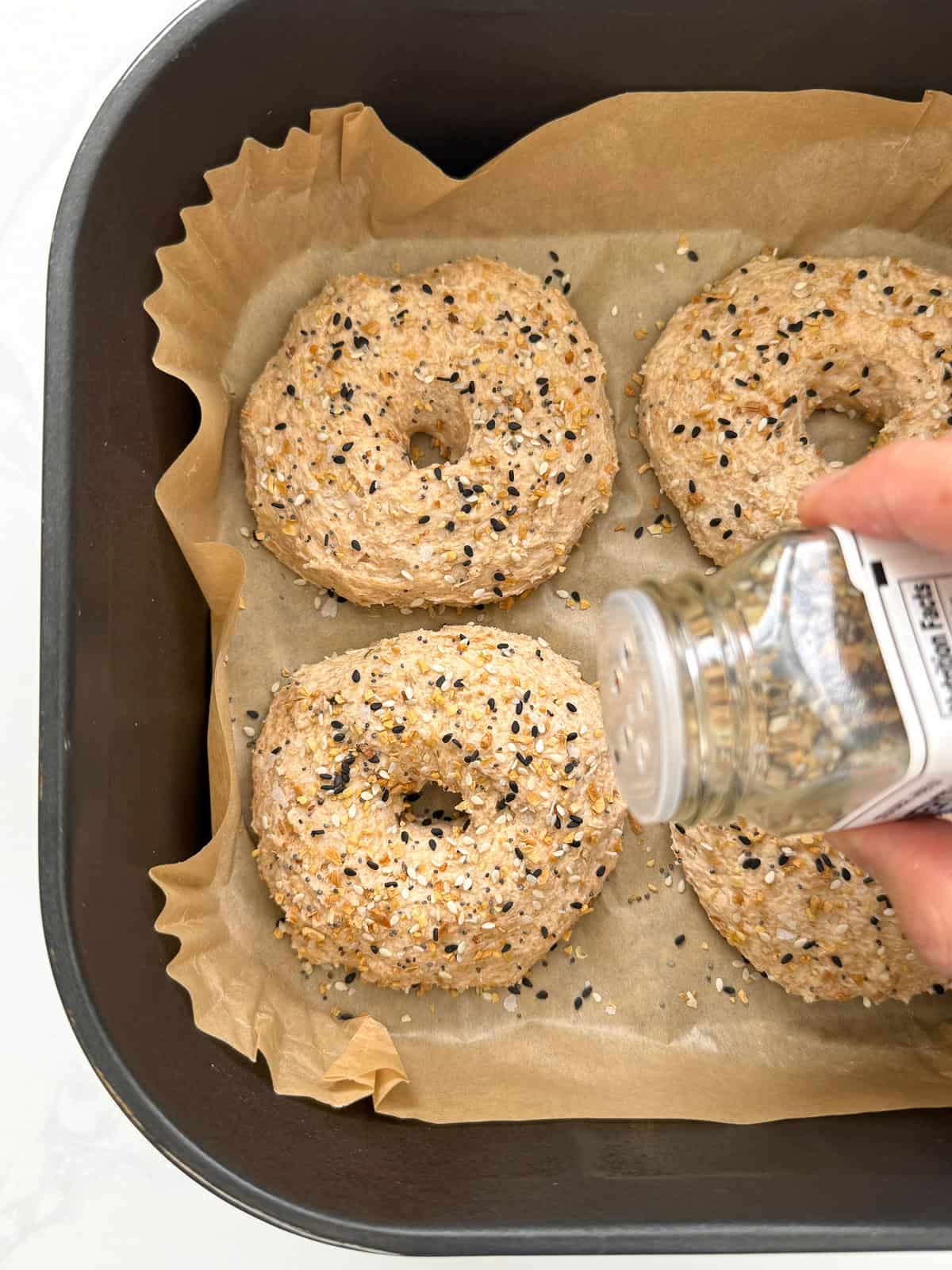 High Protein Bagel with Greek Yogurt Add Toppings