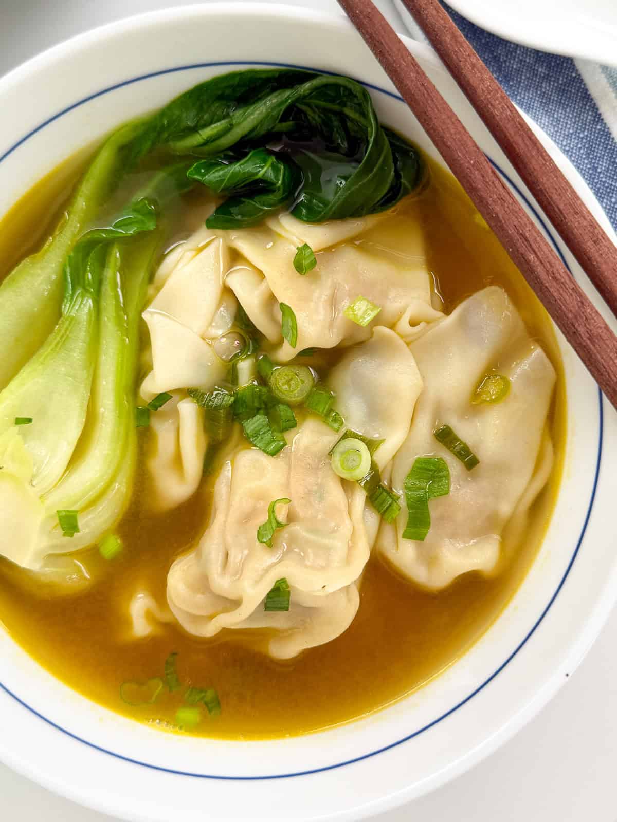 Easy Wonton Soup Recipe top view