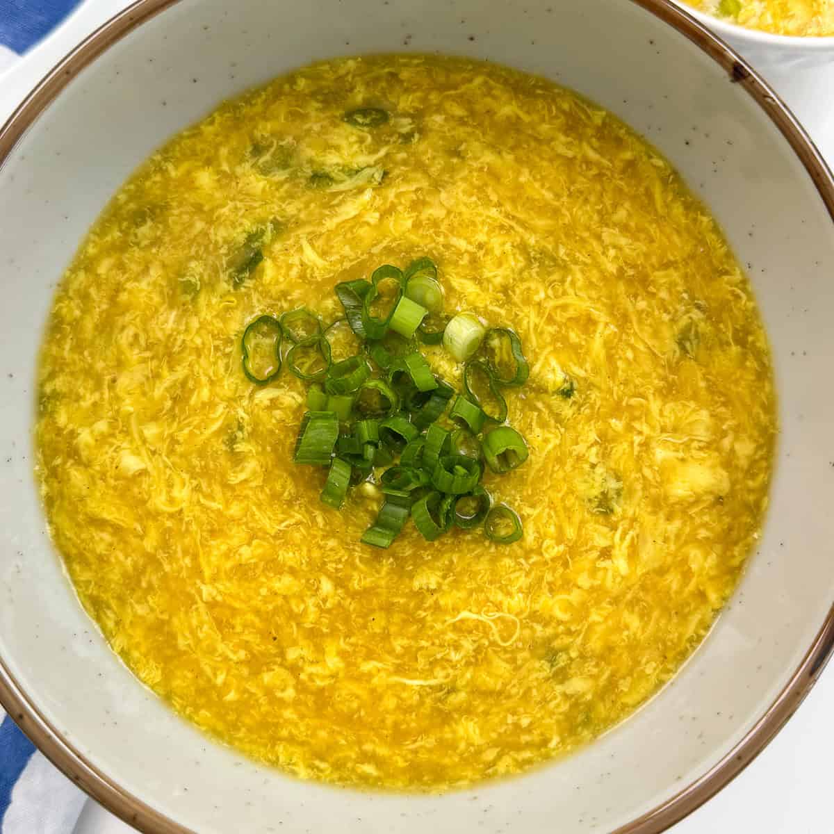 Easy Egg Drop Soup small bowl featured view