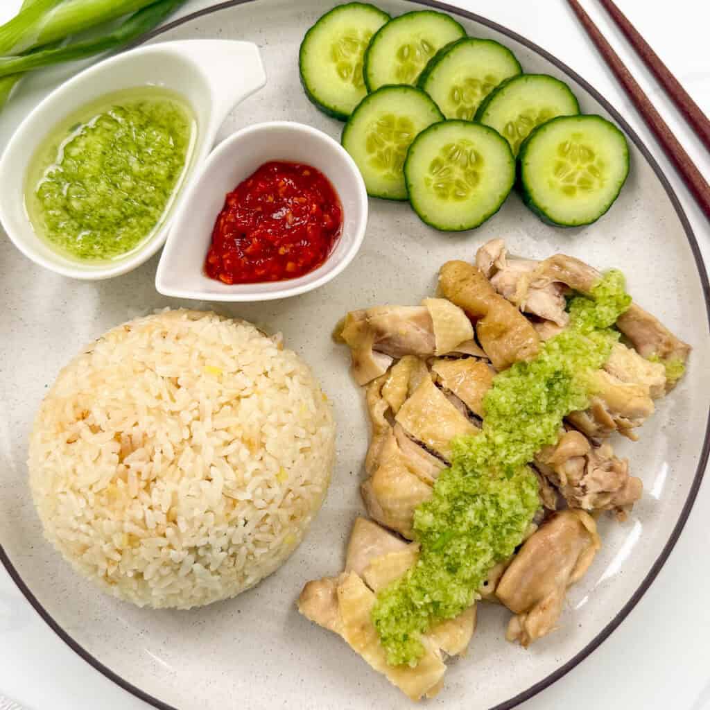 Hainan Rice Rice Cooker Rice Cooker Hainanese Chicken Rice (Easy One-Pot Recipe)