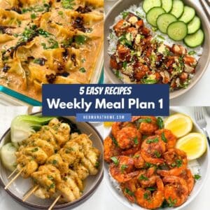 Weekly meal plan 1 with 4 images featured view