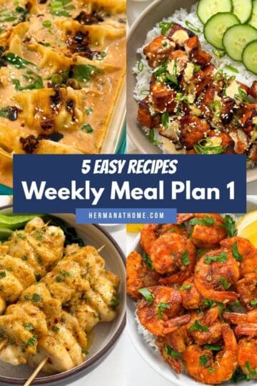 Weekly meal plan 1 with 4 images featured view
